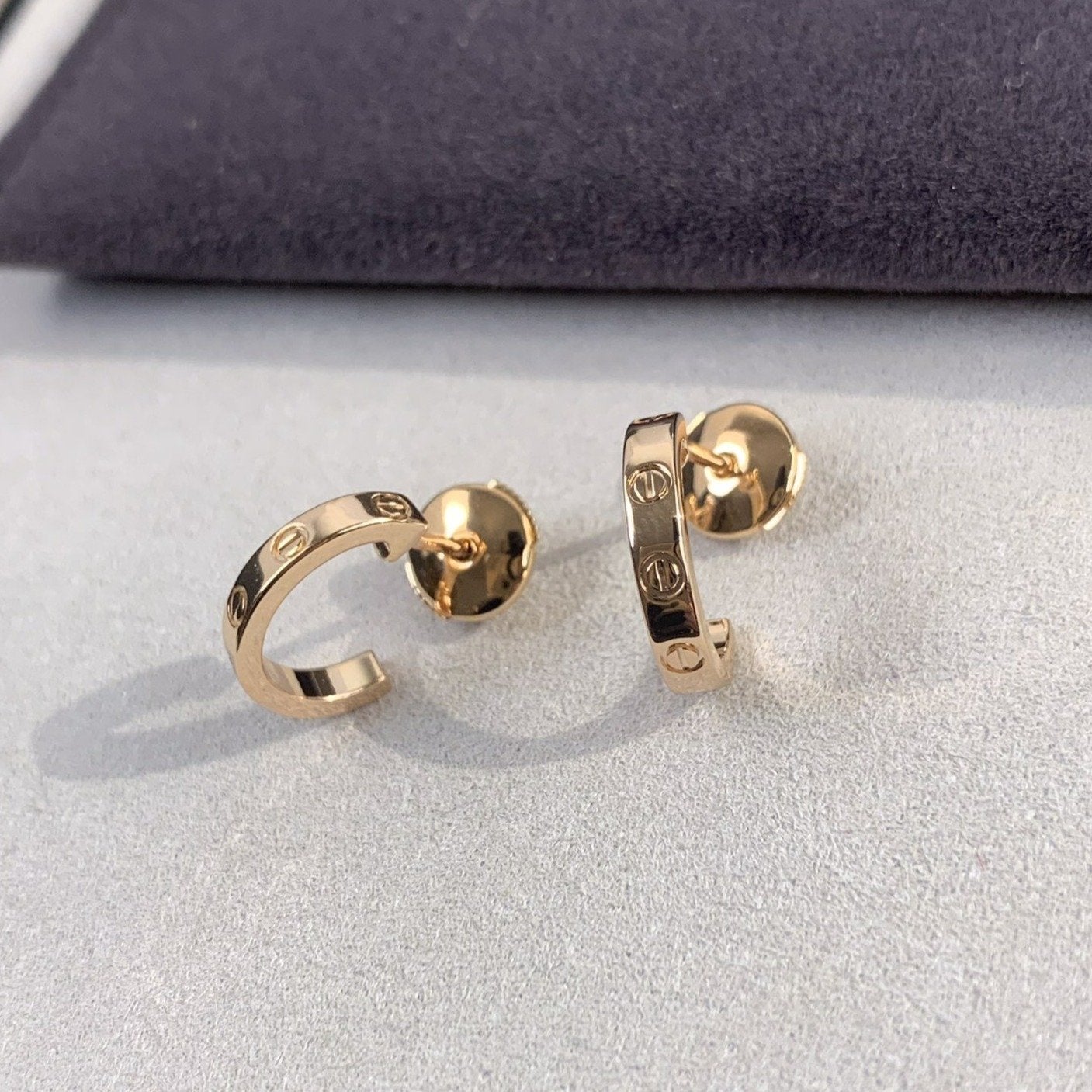 Miro LOVE EARRINGS 2.65MM PINK GOLD