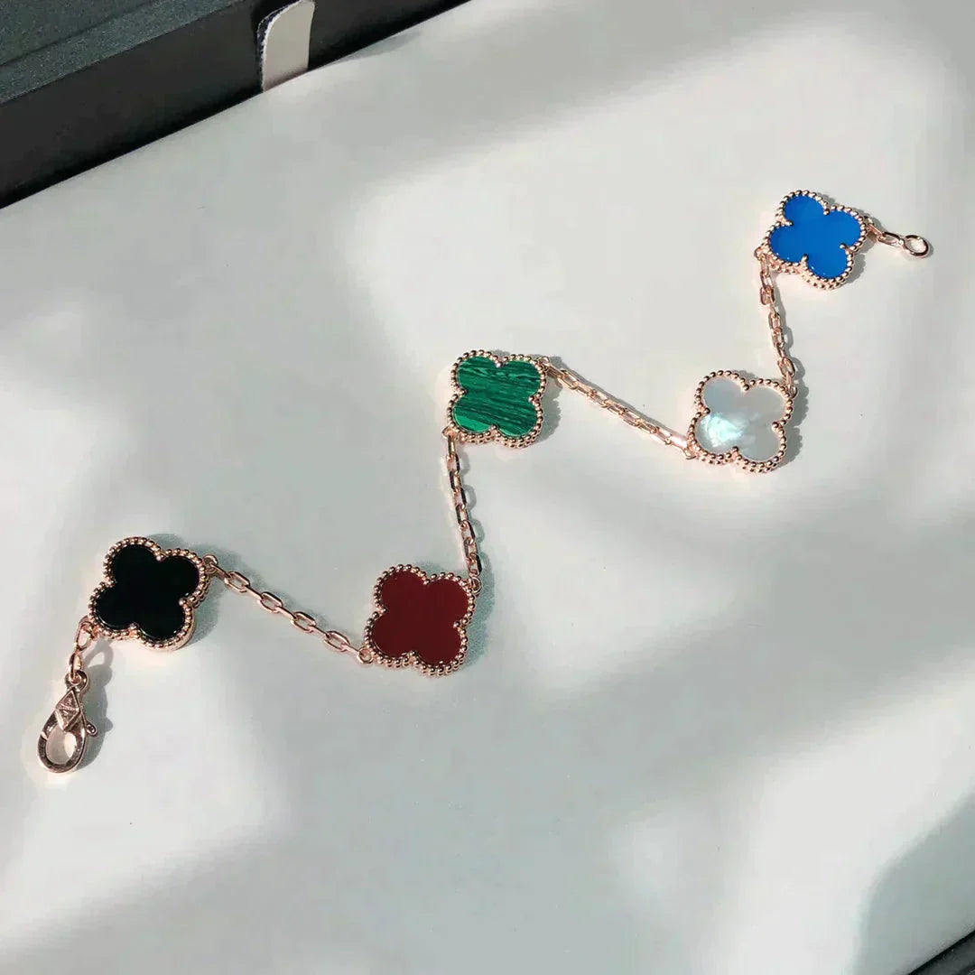 [Miro ]New CLOVER 5 MOTIFS MULTICOLOR BRACELET