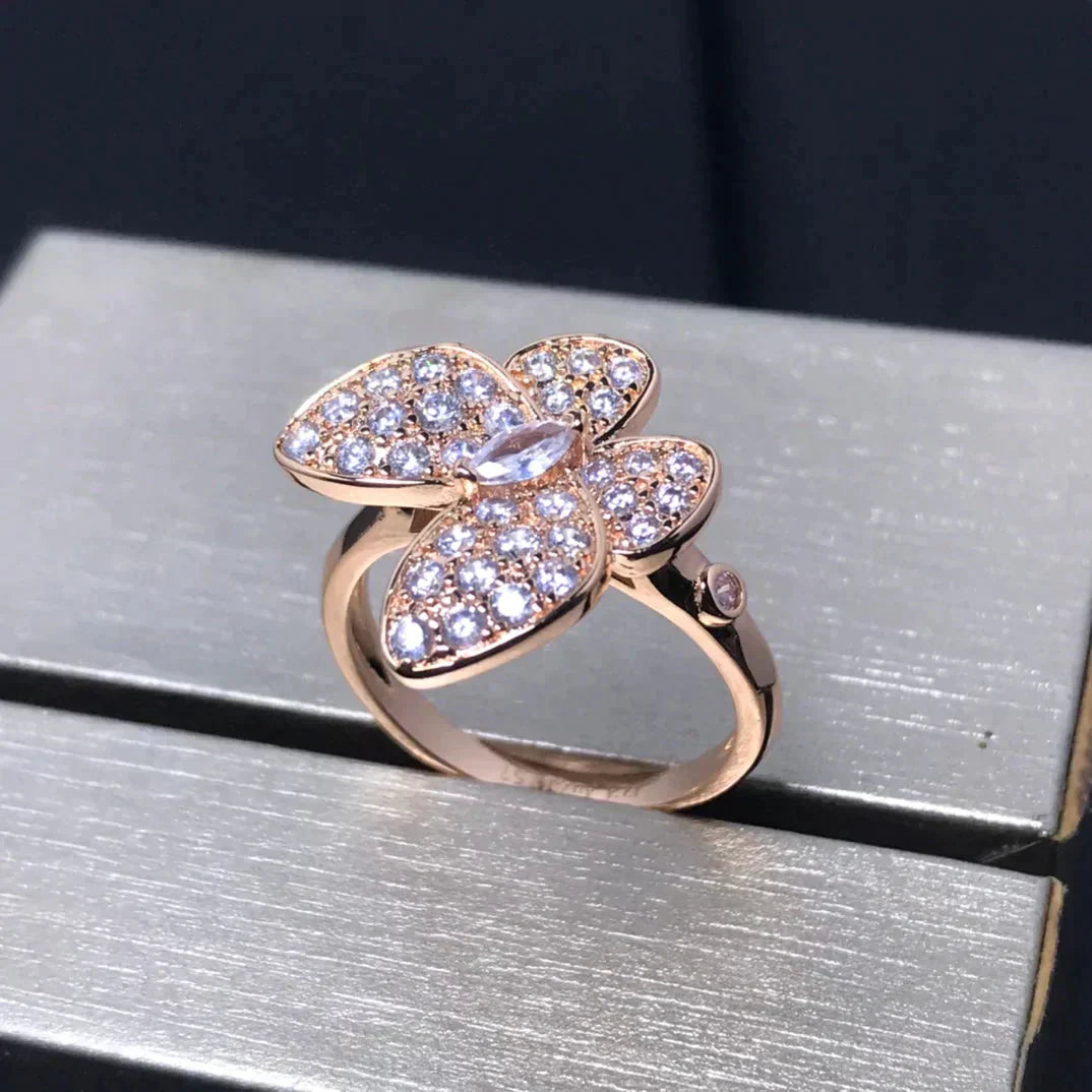 Miro BUTTERFLY PINK GOLD DIAMOND RING