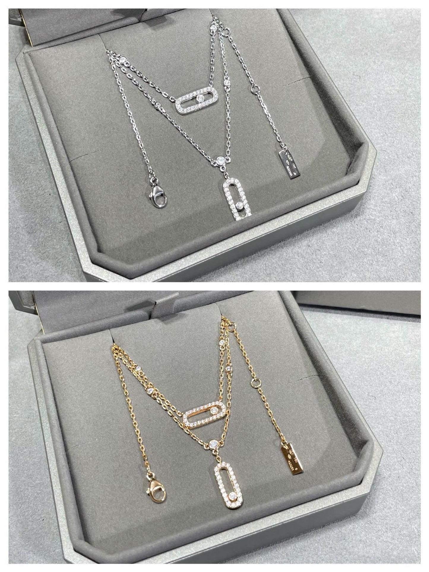 [Miro ]MOVE 2 ROW DIAMOND NECKLACE