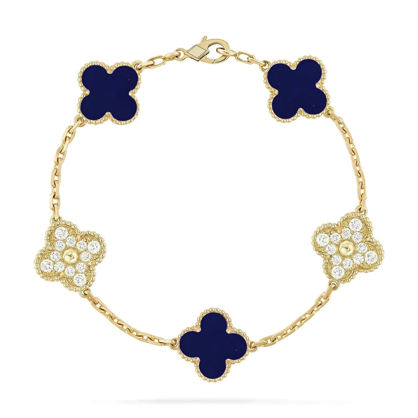 [Miro ]New CLOVER 5 MOTIF LAPIS LAZULI BRACELET COLLECTION
