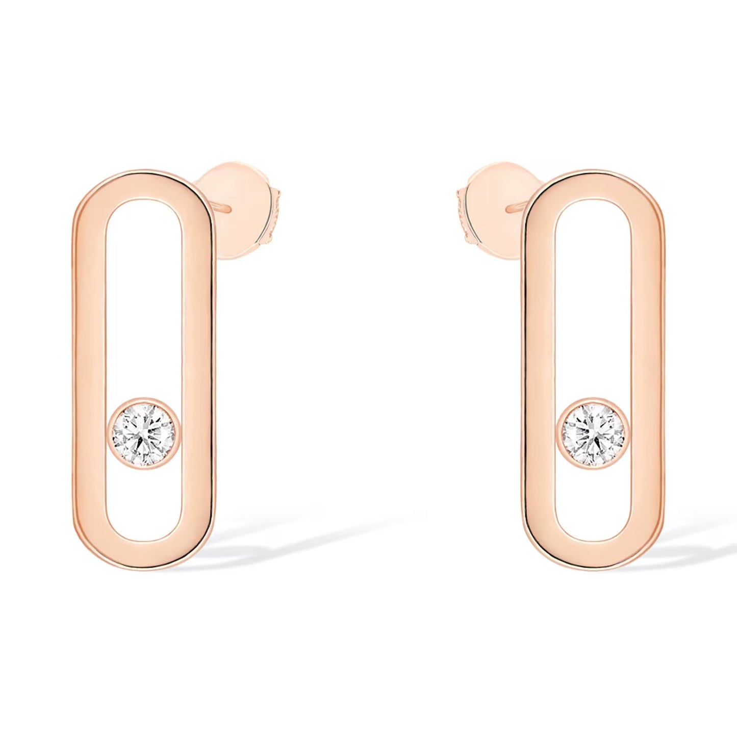 [Miro ]MOVE UNO SMALL 1 DIAMOND EARRINGS