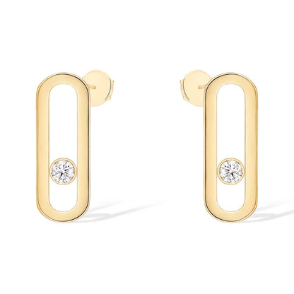 [Miro ]MOVE UNO SMALL 1 DIAMOND EARRINGS
