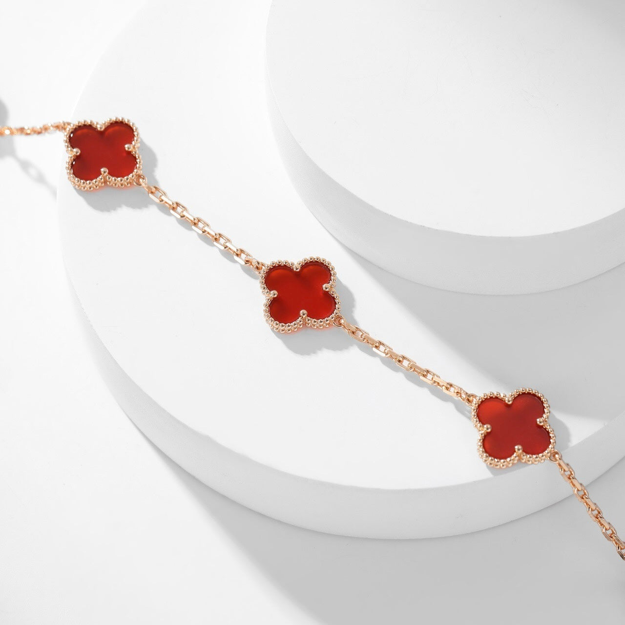Miro CLOVER 10 MOTIFS CARNELIAN NECKLACE