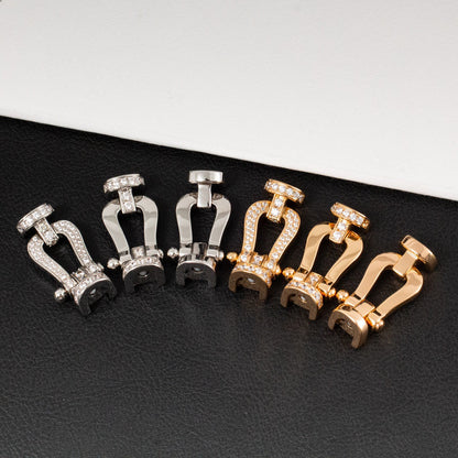 Miro FORCE LARGE HORSESHOE FULL DIAMOND BRACELET ROSE GOLD