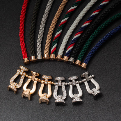 Miro FORCE LARGE HORSESHOE HALF DIAMOND BRACELET ROSE GOLD