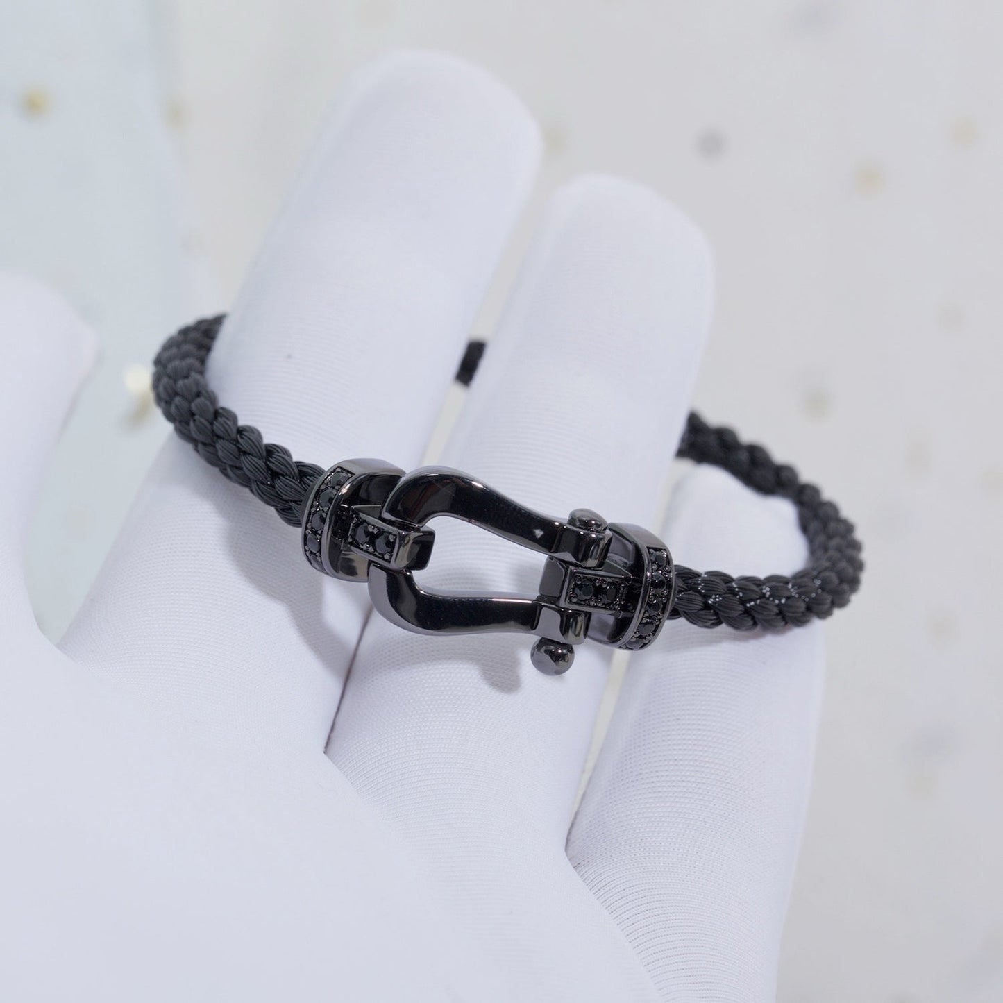 Miro FORCE LARGE SERIES HORSESHOE BLACK SAMURAI BRACELET