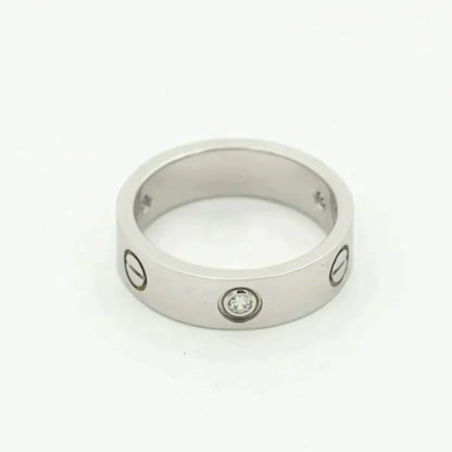 Miro LOVE RING 5.5MM 3 DIAMONDS SILVER
