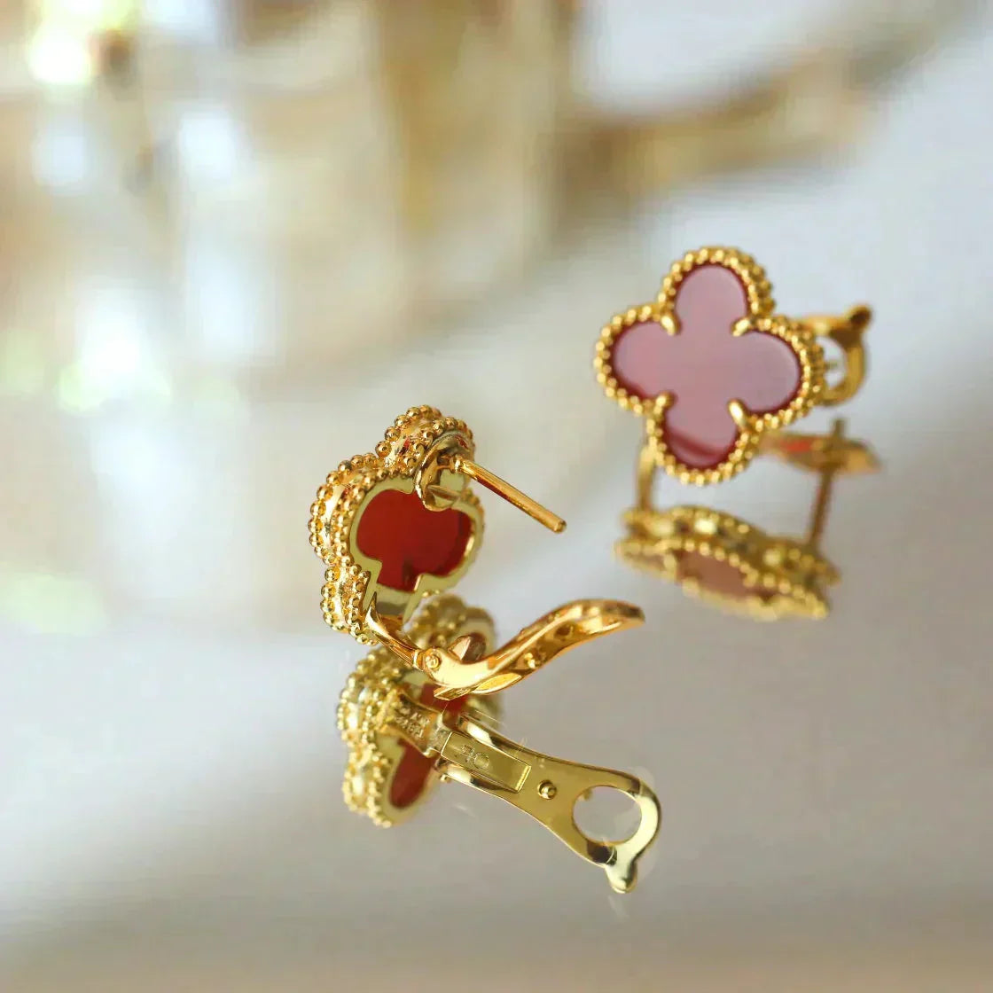 Miro CLOVER MEDIUM 1 MOTIFS CARNELIAN  EARRINGS