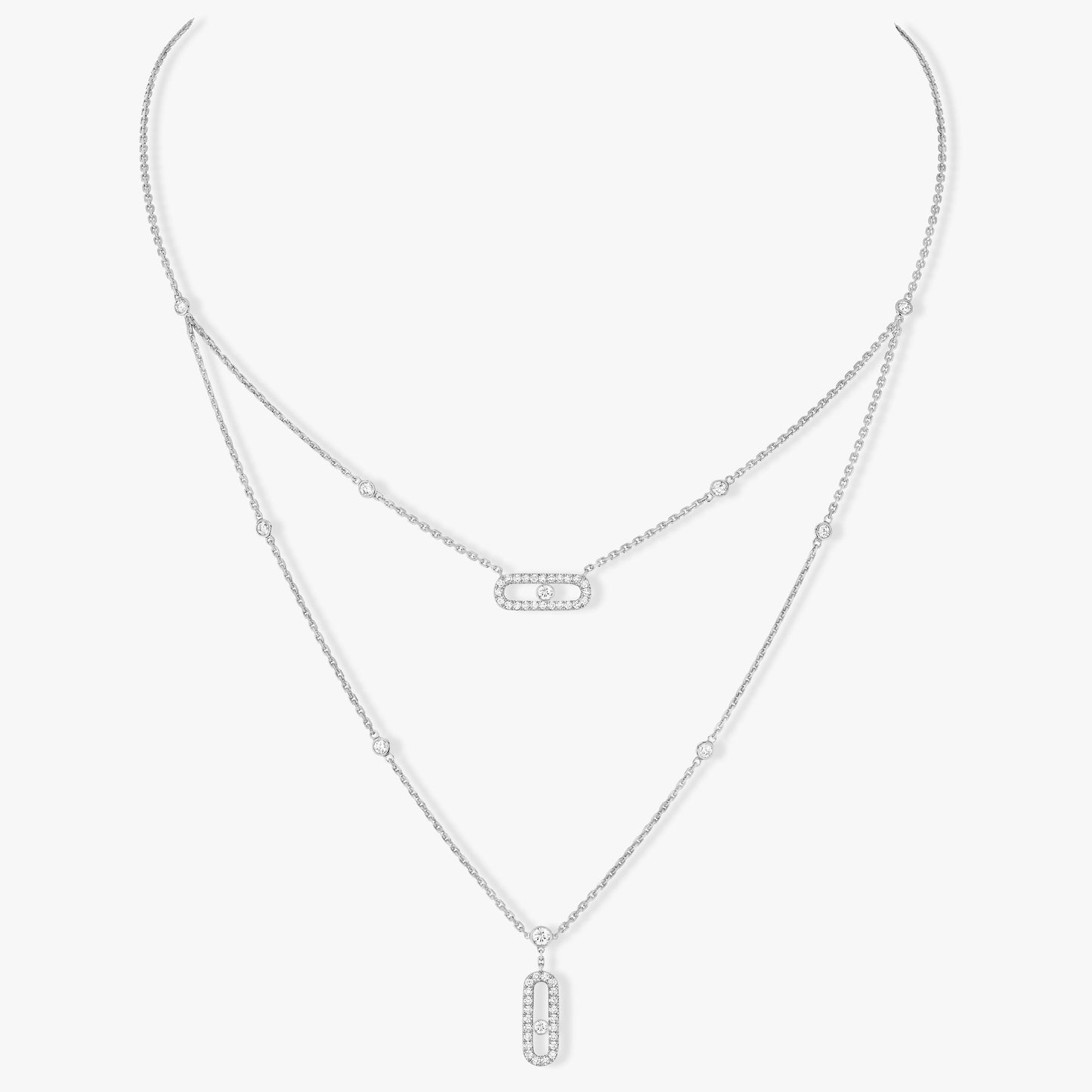 [Miro ]MOVE 2 ROW DIAMOND NECKLACE