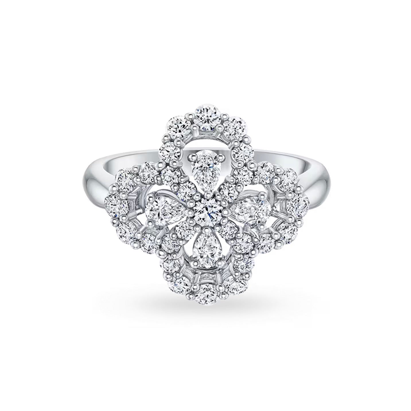 Miro LOOP RING FULL MOTIF DIAMOND 16MM SILVE