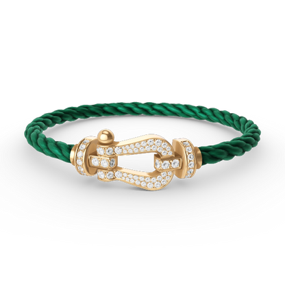 Miro FORCE LARGE HORSESHOE FULL DIAMOND BRACELET GOLD