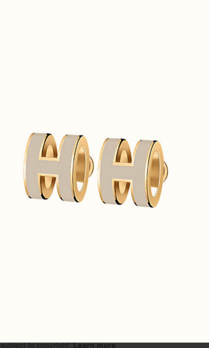 Miro MINI POP H GOLD EARRINGS GREY