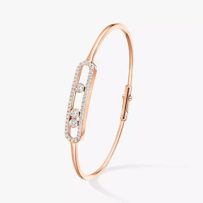 [Miro ]Move Pavé Diamond Bangle Bracelet M