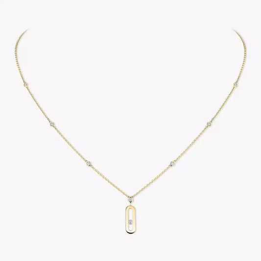 [Miro ] Move Uno Gold Diamond Long Necklace