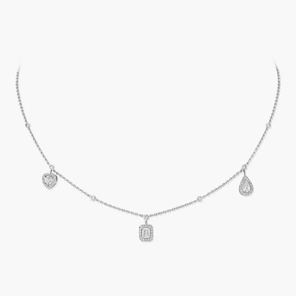 [Miro ]My Twin Diamond Necklace in Silver