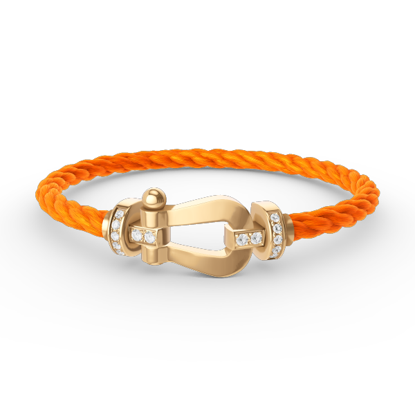 Miro FORCE LARGE HORSESHOE HALF DIAMOND BRACELET GOLD