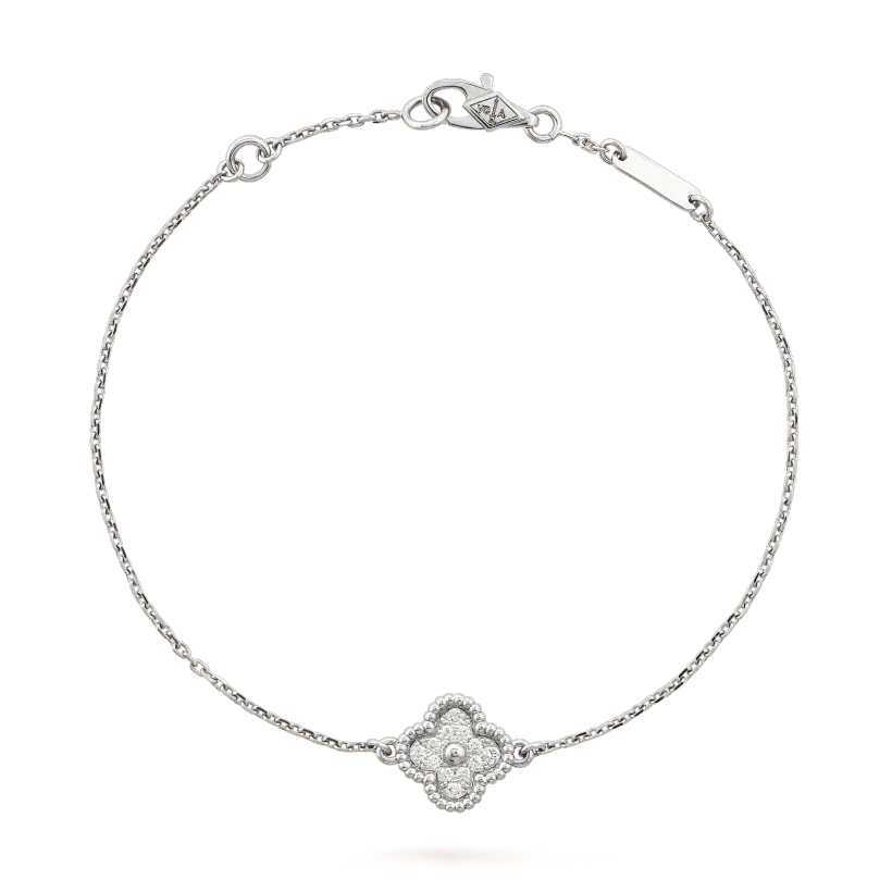 Miro CLOVER  SINGLE FLOWER BRACELET SILVER