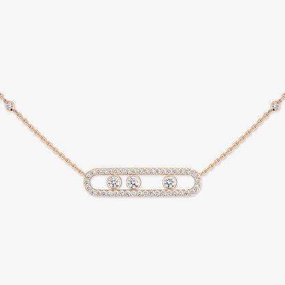 [Miro ] Move Pave_ Rose Gold Diamond Necklace